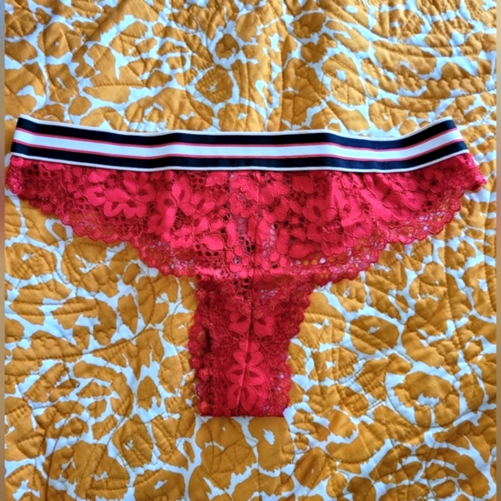 Victoria's Secret Red Lace Thong